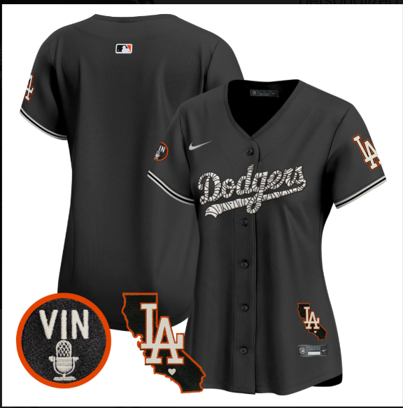 Women Los Angeles Dodgers blank 2025 black Limited Stitched Jersey->women mlb jersey->Women Jersey